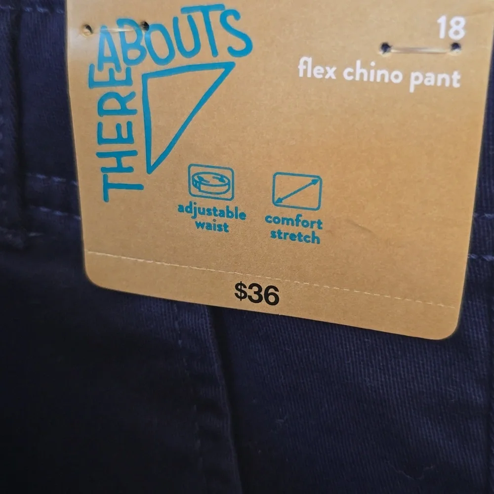 THEREABOUTS BOYS BLUE CHINO PANTS SIZE 18_9